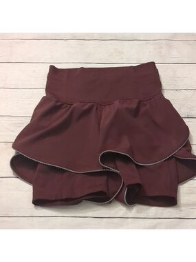 Lululemon cassis burgundy fast and free 2 in 1 shorts elite size 4